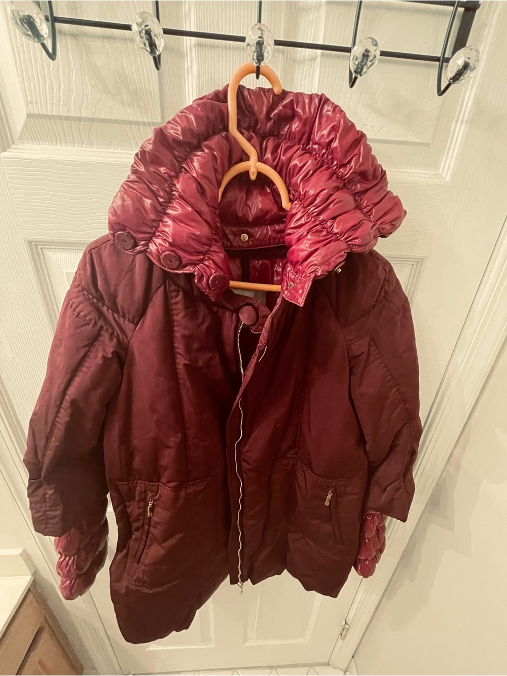 Moncler Puffer - Purple Quilted - Woman’s Jacket - Shiny Sleeve Accents - Medium